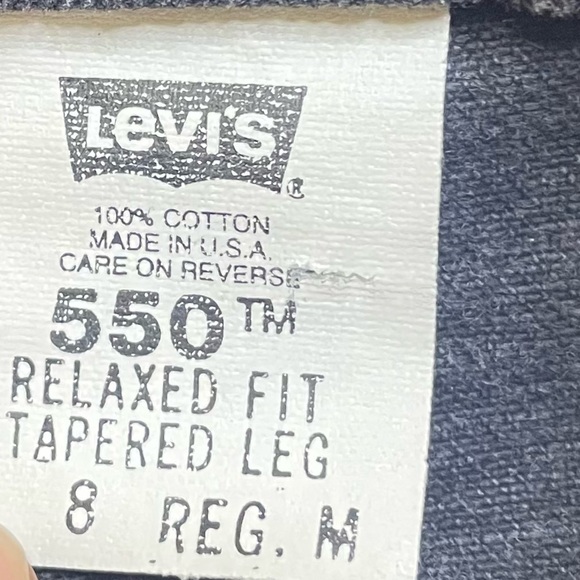 Vintage Made In USA 550 Levi’s Mom Jean 26/27 High Rise Tapered Black - Picture 5 of 9